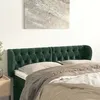 Image de vidaXL TÃªte de lit avec oreilles Vert foncÃ© 163x23x78/88 cm Velours
