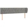 Image de vidaXL TÃªte de lit avec oreilles Gris clair 183x23x78/88 cm Velours