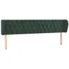 Image de vidaXL TÃªte de lit avec oreilles Vert foncÃ© 183x23x78/88 cm Velours