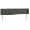 Image de vidaXL TÃªte de lit avec oreilles Gris foncÃ© 203x23x78/88 cm Velours