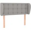 Image de vidaXL TÃªte de lit avec oreilles Gris clair 93x23x78/88 cm Tissu