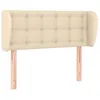 Image de vidaXL TÃªte de lit avec oreilles CrÃ¨me 103x23x78/88 cm Tissu
