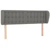 Image de vidaXL TÃªte de lit avec oreilles Gris foncÃ© 147x23x78/88 cm Tissu