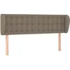 Image de vidaXL TÃªte de lit avec oreilles Taupe 147x23x78/88 cm Tissu