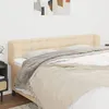 Image de vidaXL TÃªte de lit avec oreilles CrÃ¨me 163x23x78/88 cm Tissu