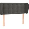 Image de vidaXL TÃªte de lit avec oreilles Gris foncÃ© 83x23x78/88 cm Velours