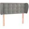 Image de vidaXL TÃªte de lit avec oreilles Gris clair 93x23x78/88 cm Velours