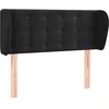 Image de vidaXL TÃªte de lit avec oreilles Noir 93x23x78/88 cm Velours