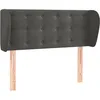 Image de vidaXL TÃªte de lit avec oreilles Gris foncÃ© 103x23x78/88 cm Velours
