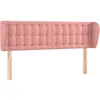 Image de vidaXL TÃªte de lit avec oreilles Rose 147x23x78/88 cm Velours