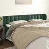 Image de vidaXL TÃªte de lit avec oreilles Vert foncÃ© 203x23x78/88 cm Velours
