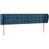 Image de vidaXL TÃªte de lit avec oreilles Bleu foncÃ© 203x23x78/88 cm Velours