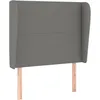 Image de vidaXL TÃªte de lit avec oreilles Gris foncÃ© 83x23x118/128 cm Tissu