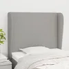 Image de vidaXL TÃªte de lit avec oreilles Gris clair 93x23x118/128 cm Tissu