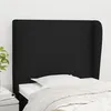 Image de vidaXL TÃªte de lit avec oreilles Noir 93x23x118/128 cm Tissu