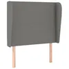 Image de vidaXL TÃªte de lit avec oreilles Gris foncÃ© 103x23x118/128 cm Tissu