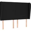 Image de vidaXL TÃªte de lit avec oreilles Noir 147x23x118/128 cm Tissu