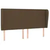 Image de vidaXL TÃªte de lit avec oreilles Marron foncÃ© 183x23x118/128 cm Tissu