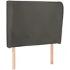 Image de vidaXL TÃªte de lit avec oreilles Gris foncÃ© 93x23x118/128 cm Velours