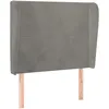 Image de vidaXL TÃªte de lit avec oreilles Gris clair 103x23x118/128 cm Velours