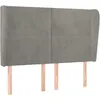 Image de vidaXL TÃªte de lit avec oreilles Gris clair 147x23x118/128 cm Velours