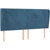 Image de vidaXL TÃªte de lit avec oreilles Bleu foncÃ© 203x23x118/128 cm Velours