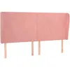 Image de vidaXL TÃªte de lit avec oreilles Rose 203x23x118/128 cm Velours
