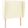 Image de vidaXL TÃªte de lit avec oreilles CrÃ¨me 83x23x118/128 cm Similicuir
