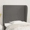 Image de vidaXL TÃªte de lit avec oreilles Gris 103x23x118/128 cm Similicuir