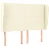 Image de vidaXL TÃªte de lit avec oreilles CrÃ¨me 147x23x118/128 cm Similicuir