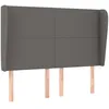 Image de vidaXL TÃªte de lit avec oreilles Gris 147x23x118/128 cm Similicuir