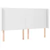 Image de vidaXL TÃªte de lit avec oreilles Blanc 163x23x118/128 cm Similicuir