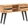 Image de vidaXL TÃªte de lit avec oreilles Noir 103x23x118/128 cm Tissu