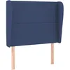 Image de vidaXL TÃªte de lit avec oreilles Bleu 103x23x118/128 cm Tissu