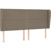 Image de vidaXL TÃªte de lit avec oreilles Taupe 203x23x118/128 cm Tissu
