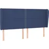 Image de vidaXL TÃªte de lit avec oreilles Bleu 203x23x118/128 cm Tissu