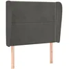 Image de vidaXL TÃªte de lit avec oreilles Gris foncÃ© 103x23x118/128 cm Velours