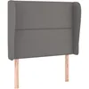 Image de vidaXL TÃªte de lit avec oreilles Gris 103x23x118/128 cm Similicuir