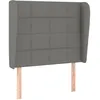 Image de vidaXL TÃªte de lit avec oreilles Gris foncÃ© 83x23x118/128 cm Tissu