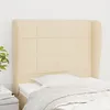 Image de vidaXL TÃªte de lit avec oreilles CrÃ¨me 83x23x118/128 cm Tissu