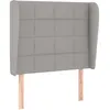 Image de vidaXL TÃªte de lit avec oreilles Gris clair 103x23x118/128 cm Tissu