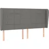 Image de vidaXL TÃªte de lit avec oreilles Gris foncÃ© 163x23x118/128 cm Tissu