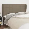 Image de vidaXL TÃªte de lit avec oreilles Taupe 183x23x118/128 cm Tissu