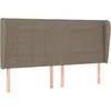 Image de vidaXL TÃªte de lit avec oreilles Taupe 203x23x118/128 cm Tissu