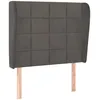 Image de vidaXL TÃªte de lit avec oreilles Gris foncÃ© 93x23x118/128 cm Velours