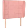 Image de vidaXL TÃªte de lit avec oreilles Rose 93x23x118/128 cm Velours