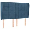 Image de Vidaxl TÃªte De Lit Avec Oreilles Bleu FoncÃ© 147x23x118/128 Cm Velours