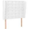 Image de vidaXL TÃªte de lit avec oreilles Blanc 93x23x118/128 cm Similicuir