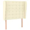 Image de vidaXL TÃªte de lit avec oreilles CrÃ¨me 103x23x118/128 cm Similicuir