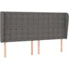 Image de vidaXL TÃªte de lit avec oreilles Gris 163x23x118/128 cm Similicuir